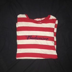 Budweiser Red/White Stripes T-Shirt